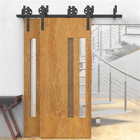 We also produce the best quality hardware with the best finishes. WinSoon 5-16FT Bypass Sliding Barn Door Hardware Double ...