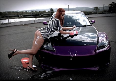 wallpaper redhead ass women with cars honda striped clothing sports car washing