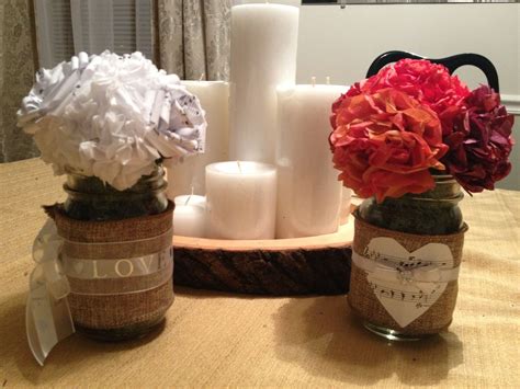 Diy Mason Jar Decor With Handmade Paper Flowers Rustic Elegance