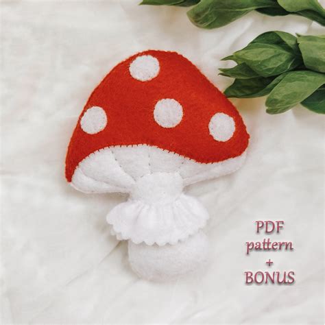 Felt Mushroom Pattern Pdf Felt Amanita Mushroom Ornament Sew Inspire