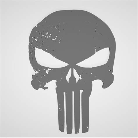 3d Printable Model Punisher Skull Logo Cgtrader