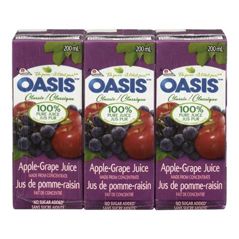 Oasis Apple Grape Juice 3x200ml Walmart Canada