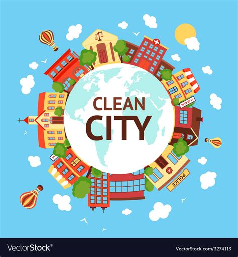 Clean City Scape Background Royalty Free Vector Image