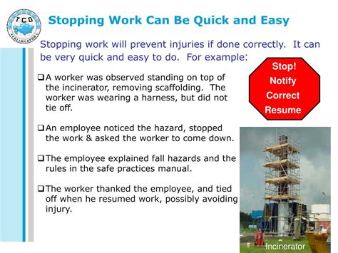 Ppt Speak Up For Safety Stop Work Authority Powerpoint Presentation