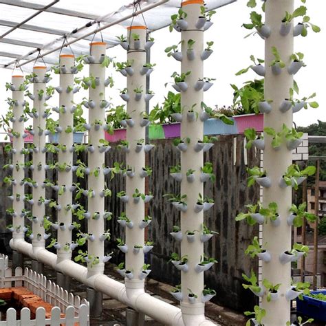 The garden tower system automatically repeats the process about every 15 minutes to deliver oxygen, water and nutrients at the needed time to the plants. DWC Hydroponics Vertical Tower Gardern Growing System ...