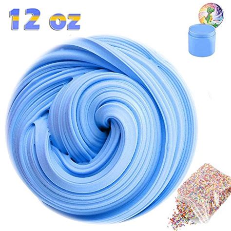 Buy Sloueasy 12 Oz Blue Fluffy Slime With Foam Beadssuper Soft And