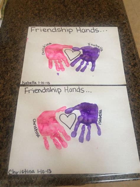 Friendship Hands Friendship Preschool Crafts Preschool Art