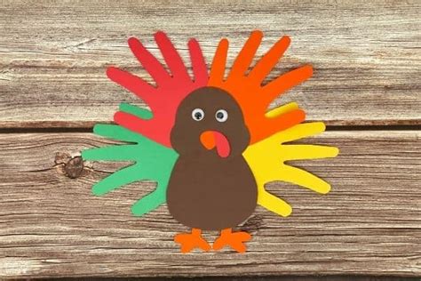 How To Make Turkey Handprint Craft For Kids Free Template Mombrite