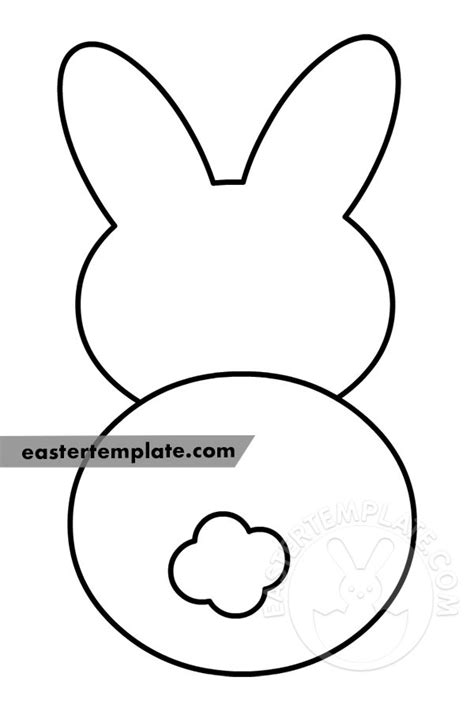 Rabbit Tail Outline Printable Easter Template