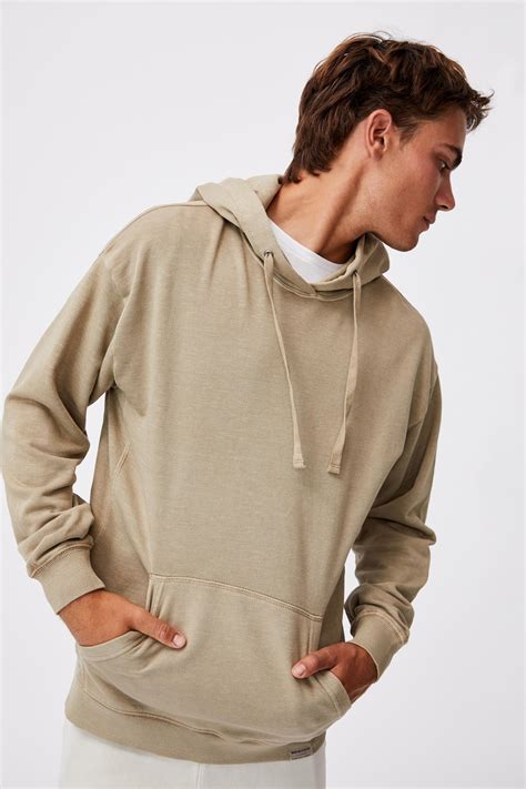 Pigment Dyed Oversized Pullover Gravel Stone Cotton On Hoodies