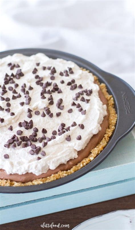 No Bake Mocha Cream Pie A Latte Food Recipe Baking Desserts
