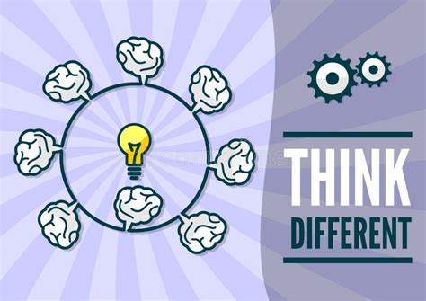 Think Differently Concept One Human Brains Think Not Like As Others