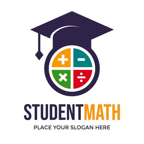 Student Math Vector Logo Template This Design Use Calculator Symbol