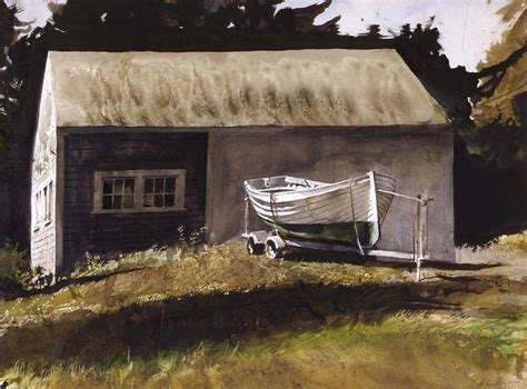 Andrew Wyeth 1917 — 2009 Usa Lifeboat House 1954 Watercolor 21 X