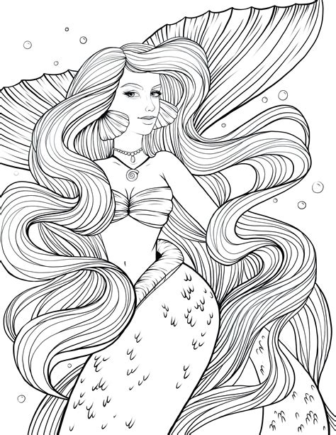 Printable Coloring Pages Of Mermaids