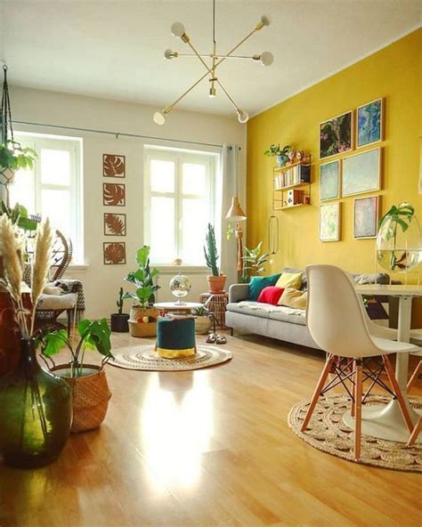 Colorful Interior Design In 2020 Yellow Walls Living Room Yellow