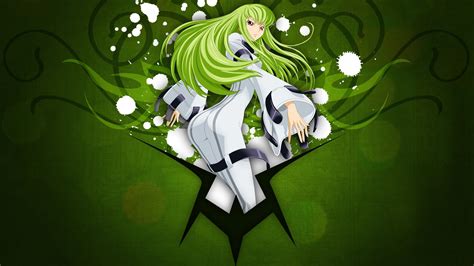1360x768 Resolution Green Haired Female Anime Character Illustration
