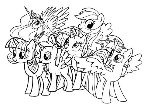 My Little Pony Printable Coloring Pages For Girls Pdf Print Color Craft