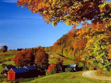 Fall Landscapes Landscapes Woodstock In Autumn Vermont Nature