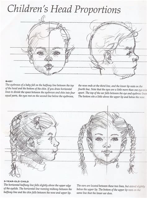 Drawing Tutorial Childrens Head Proportions Repinned By