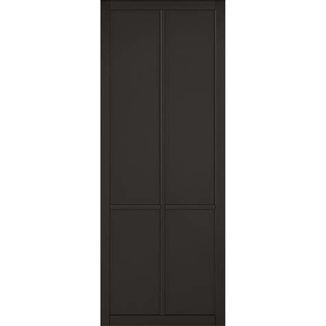Liberty 4 Panel Black Primed Absolute Evokit Double Pocket Doors