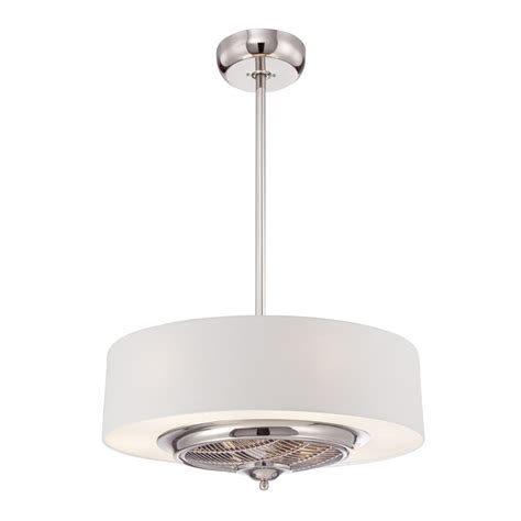Chrome And Cream Drum Shade Ceiling Fan Ceiling Fan Chandelier