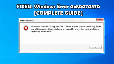 Windows 10 Update Errors 0x80070017 0x80070570