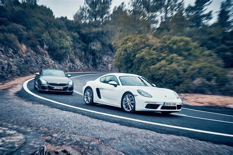 Bmw Z4 Vs Porsche 718 Cayman 2018 Twin Test Review Car Magazine