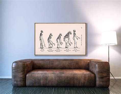 March Of Progress The Evolution Of Man From Ape Ancestors To Etsy