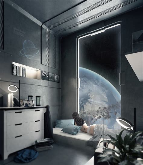 Run2damoon Spaceship Interior Futuristic Bedroom Futuristic Interior