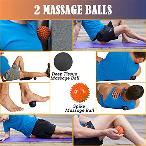 Foam Roller Set 8 In 1 18 Muscle Foam Roller With Muscle Roller Stickspiky Massage Ball