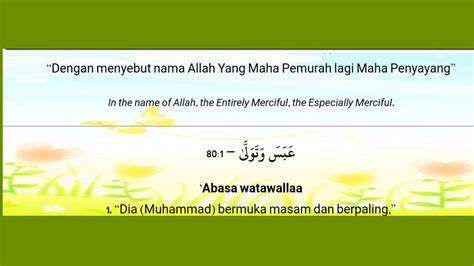 Qs Abasa Bacaan Al Quran Merdu Muhammed Taha Surat Abasa Murottal