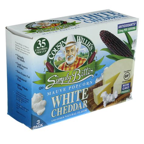 Cousin Willies Simply Better White Cheddar Microwavable Popcorn Shop