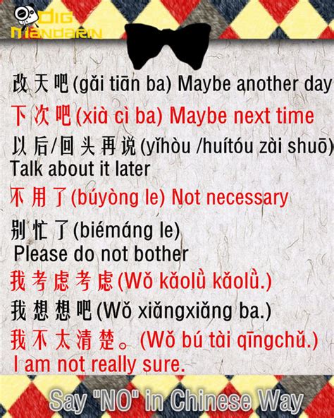 How Chinese People Say No In Various Ways