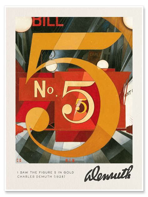 I Saw The Figure 5 In Gold Print By Charles Demuth Posterlounge