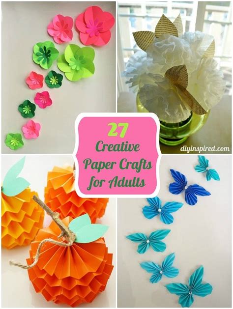 27 Creative Paper Crafts For Adults Construction Paper Crafts Paper