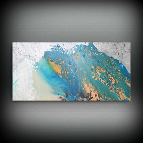 Wall Art Painting On Canvas Acrylic Abstract Metallic Dutch Pour Art