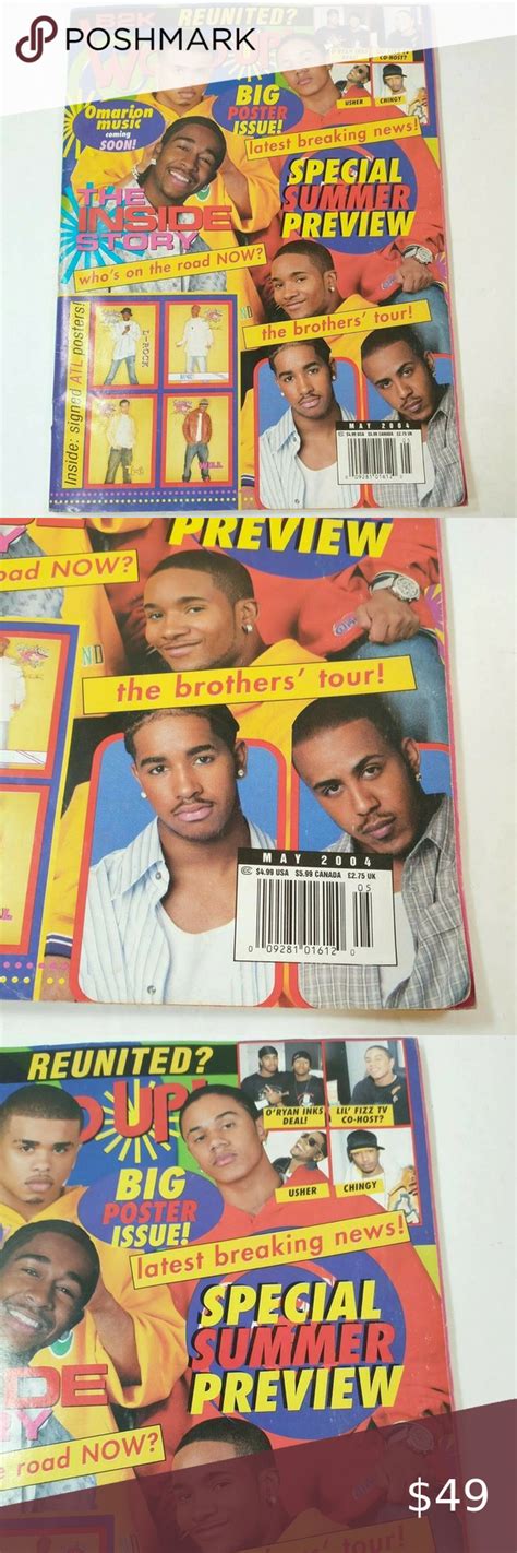 Word Up Magazine May 2004 Big Poster Issue Usher Chingy B2k Omarion Atl