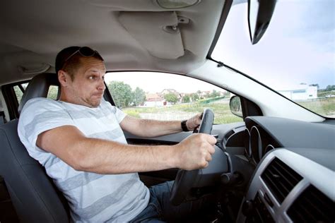Man Driving Car Speeding Fast Royalty Free Stock Photos Image