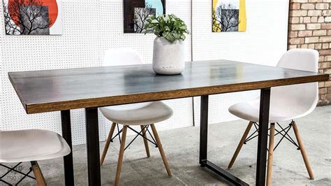 Save on the highest quality copper dining tables & copper bistro tables at artesanos design collection. Loop Zinc & Oak Table