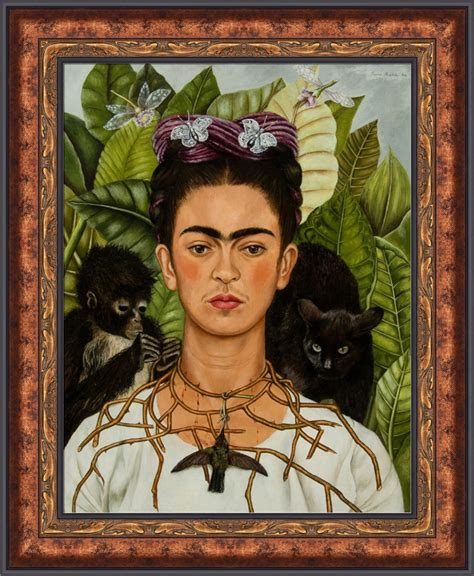 Frida Kahlo Self Portrait With Thorn Necklace And Hummingbird 27x335