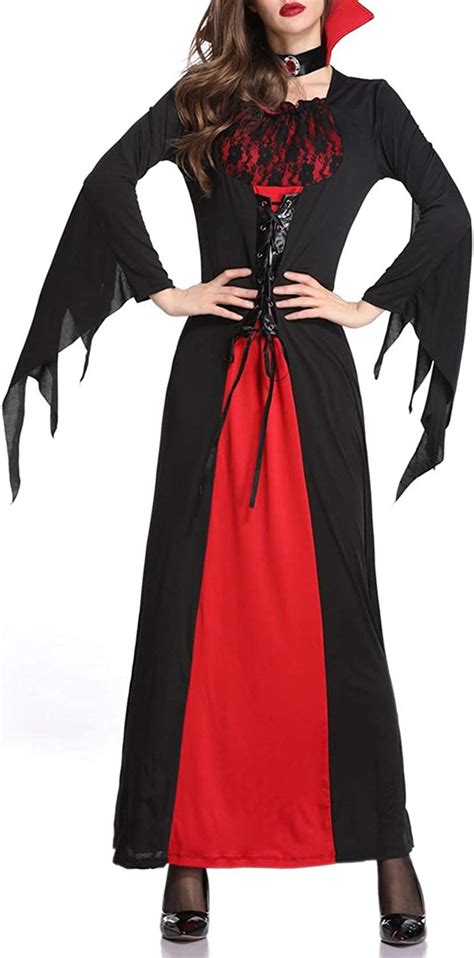 Womens Halloween Royal Vampire Gothic Costume Vampiress