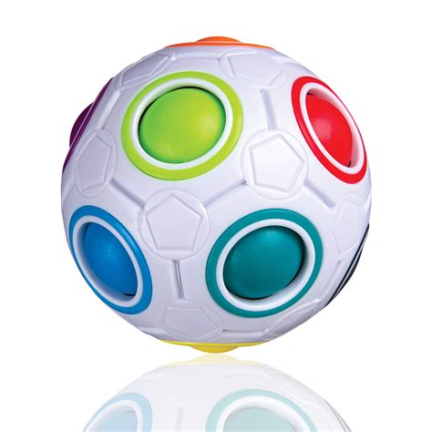 Puzzle Fidget Ball For Kids Rainbow Puzzle Ball With Pouch Color