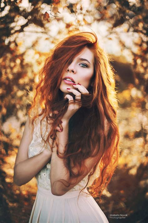 Redhead Portrait In Natural Light In Fall Photo Marketa Novak