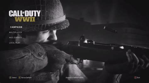 Call Of Duty Wwii Main Menu Multiplayer Zombies Campaign Cod Wwii