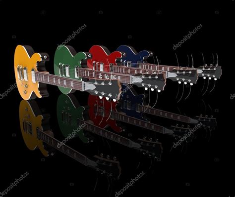 Row Of Electric Guitars — Stock Photo © Trimitrius 83376642