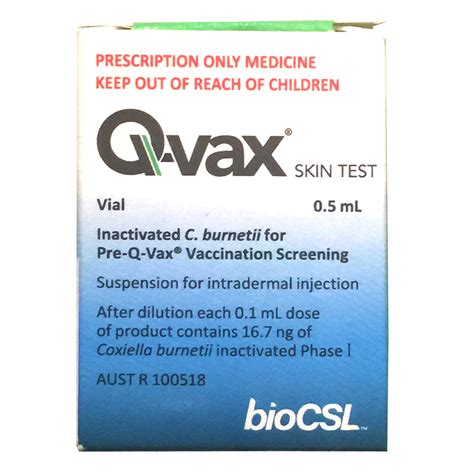 U steekt niemand voorbij, maar wordt snel opgeroepen wanneer mensen niet komen opdagen in een door u te registreren in qvax draagt u alvast bij tot een vlotte vaccinatiecampagne. Q-VAX FOR SKIN TEST - R.G. Medical Supplies Pty Ltd