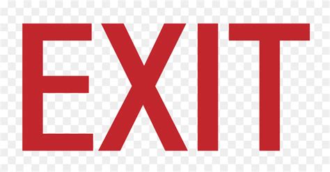 Exit Sign Text Exit Sign Clip Art Flyclipart