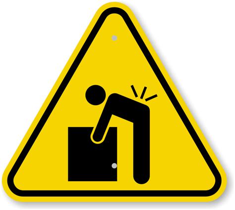 Iso Lifting Hazard Warning Sign Symbol Fast And Free