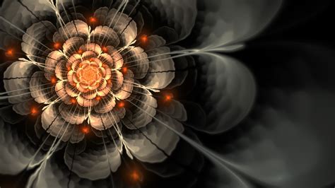 Wallpaper Digital Art Abstract Symmetry Fractal Flowers Flower